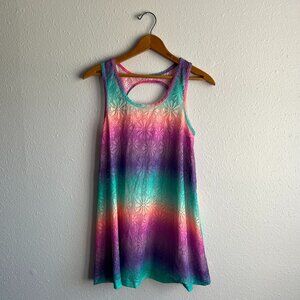 Justice Girls Rainbow Ombre Swimsuit Cover Up Dress - Size XL (16/18)